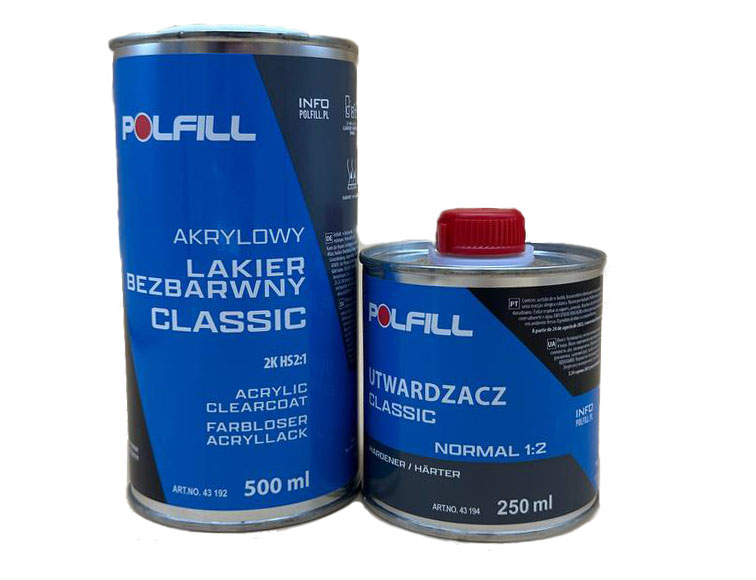 Polfill  Лак 2К 2:1 HS Classik Polfill 0.5 л + затверд. 0,25l