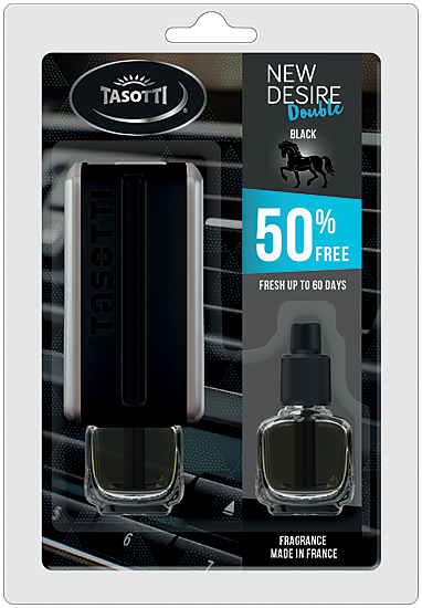 Ароматизатор для авто на обдув "New Desire" Black (Чорний) 8мл Tasotti
