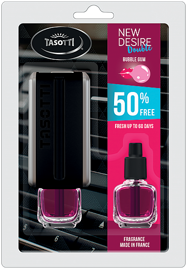 Ароматизатор для авто на обдув "New Desire" Black (Чорний) 8мл Tasotti