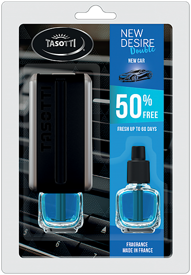Ароматизатор для авто на обдув "New Desire" Black (Чорний) 8мл Tasotti