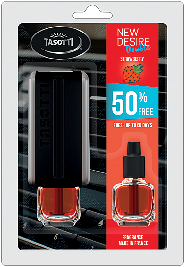 Ароматизатор для авто на обдув "New Desire" Black (Чорний) 8мл Tasotti