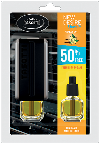 Ароматизатор для авто на обдув "New Desire" Black (Чорний) 8мл Tasotti