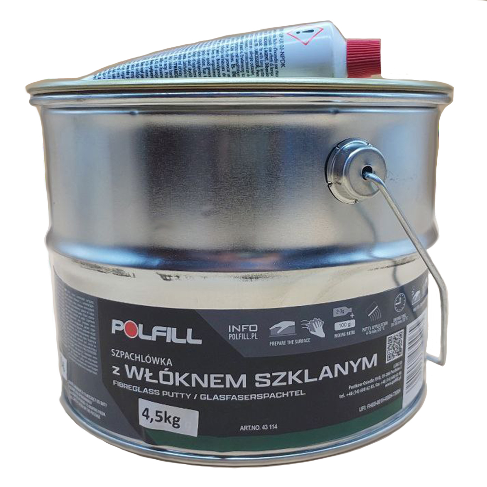 Polfill  Шпатлівка зі скловолокном Polfill  з зат. 4,5kg