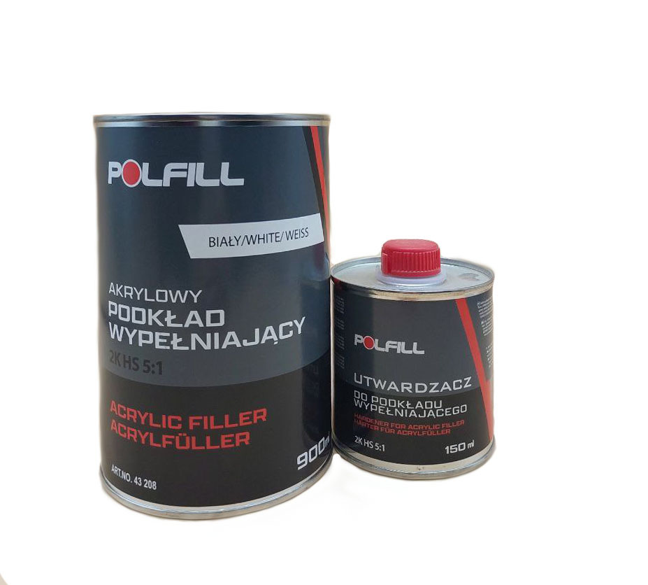 Polfill  Грунт акриловий Polfill 5:1 HS 0.75l білий+зат.0,15l