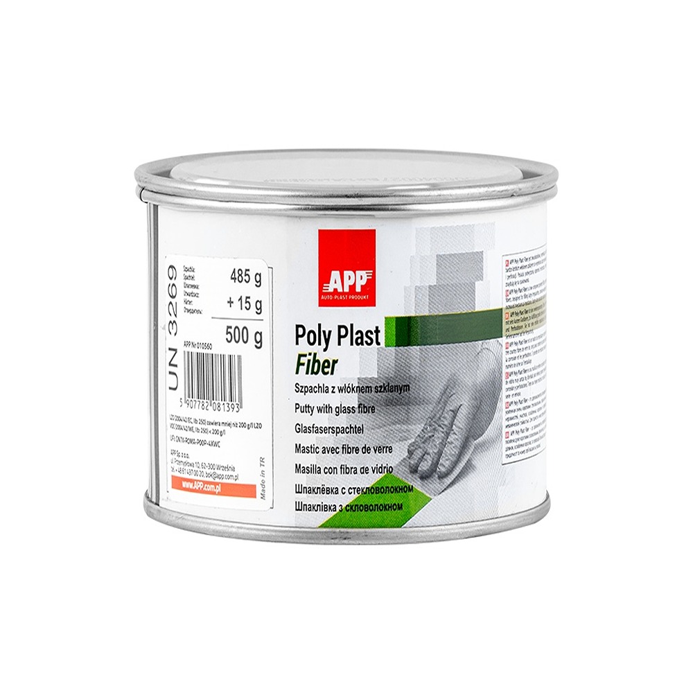 APP  Шпаклівка з скловолокном APP Poly Plast Fiber з зат. 0.5 kg