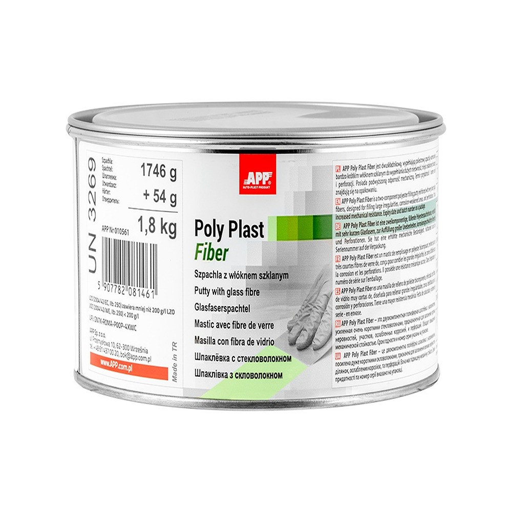 APP  Шпаклівка з скловолокном APP Poly Plast Fiber з зат. 1.8 kg