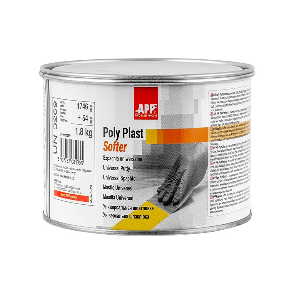 APP  Шпаклівка універсальна APP Poly Plast Softer з зат. 1.8kg