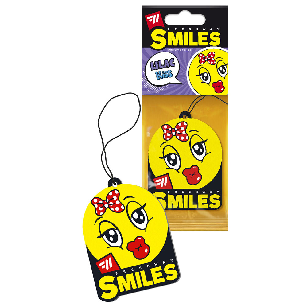 Ароматизатор для авто листочок "Smiles Dry" Lilac (Бузок) FreshWay