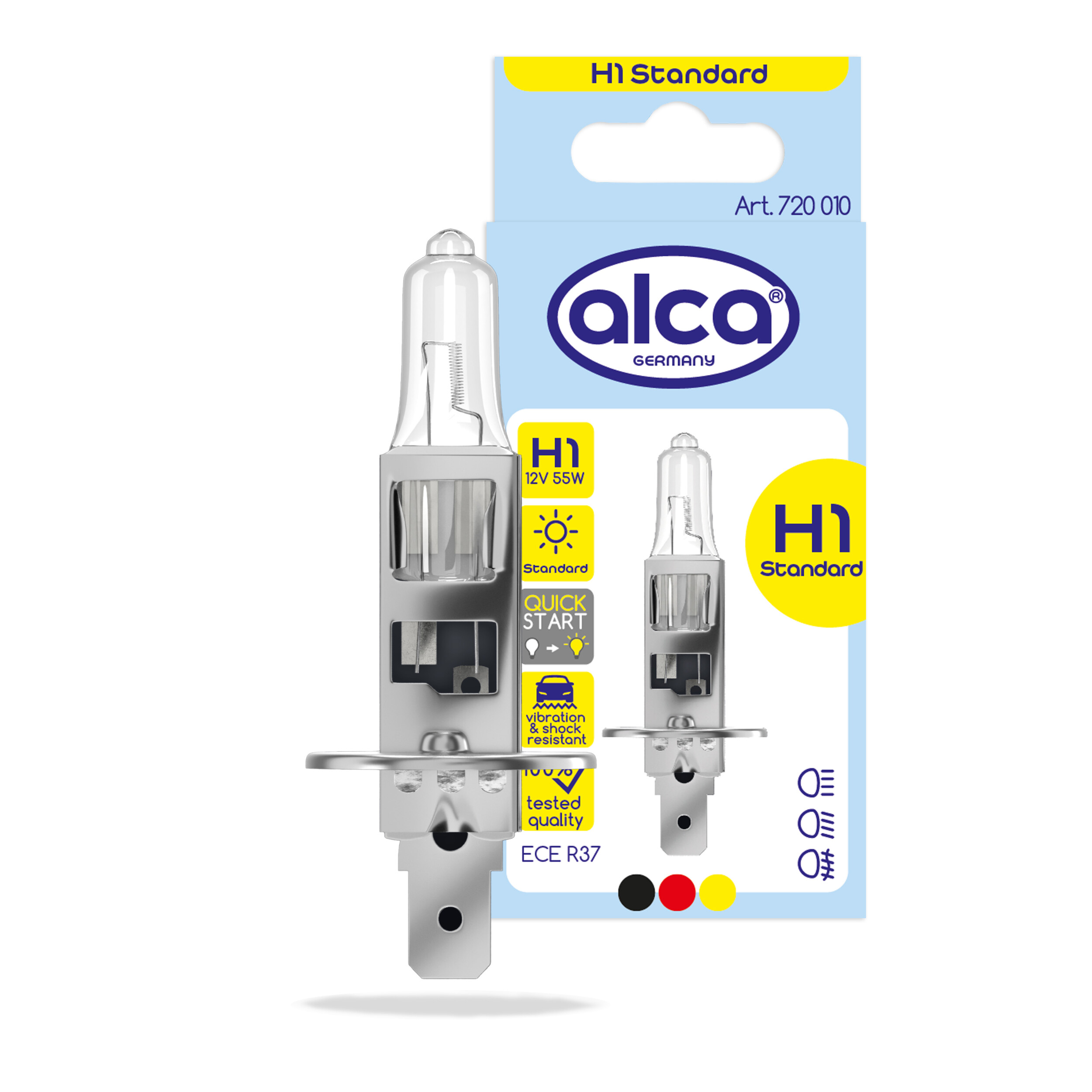 Лампа автомобільна Alca  Автолампа H1 12v 55w /Alca