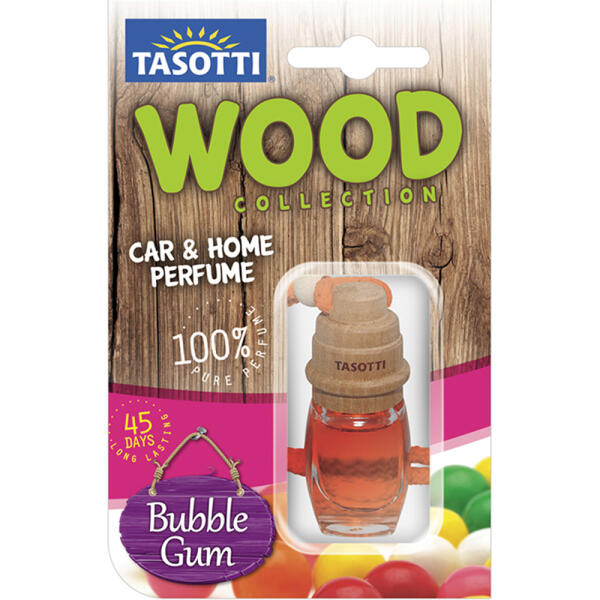 Ароматизатор для авто пробка "Wood" Bubble Gum (Жувальна гумка) 7мл Tasotti