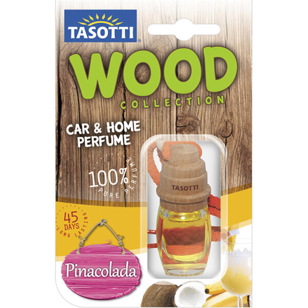 Ароматизатор для авто пробка "Wood" Pina Colada (Піна Колада) 7мл Tasotti