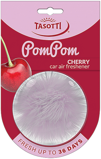 Ароматизатор для авто кульки "POM POM" Cherry (Вишня) Tasotti