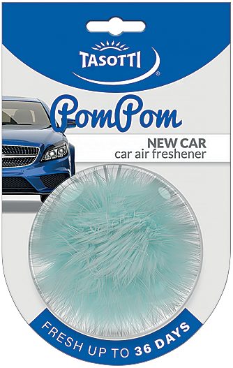 Ароматизатор для авто кульки "POM POM" New Car (Нова машина) Tasotti