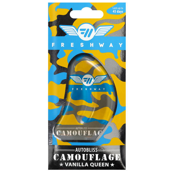 Ароматизатор для авто рідкий "Camouflage AutoBliss" Vanilla Queen (Королева ванілі) 8мл FreshWay