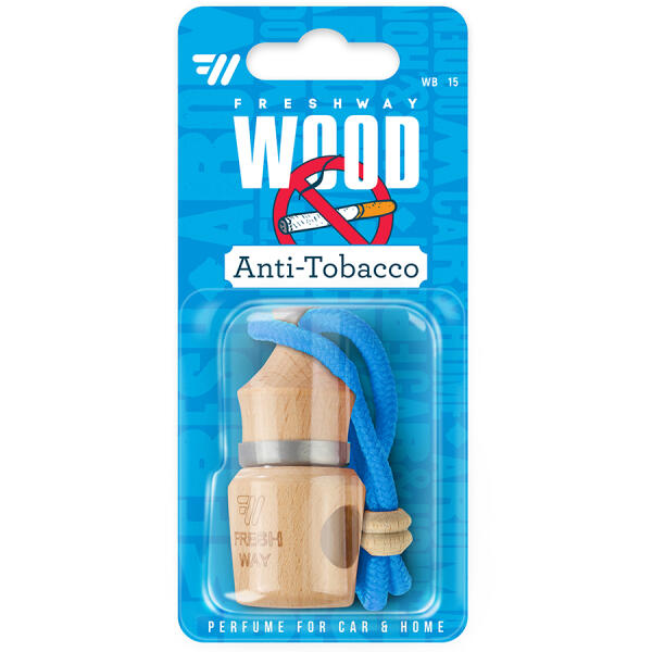 Ароматизатор для авто пробка "Wood Blister" Anti Tabacco (Антитютюн) 5мл FreshWay