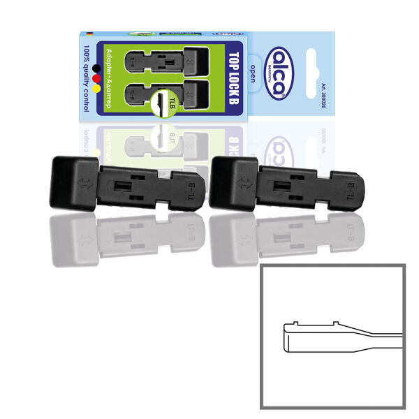 Адаптери для щіток склоочисника ALCA Top Lock B, 2 шт., арт. 300020