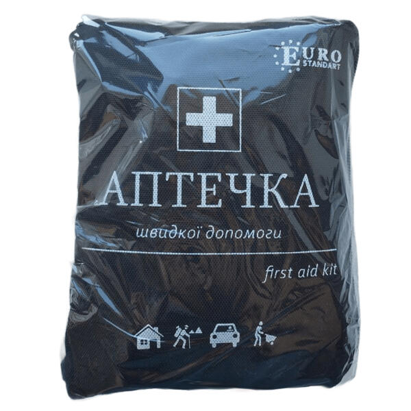 Аптечка автомобільна АМА-1 чорна сумка в плівці (19од., 24шт.)