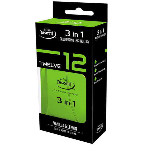 Ароматизатор для авто спрей "3 in 1" Vanilla and Lemon (Ваніль та лимон) 50мл Tasotti