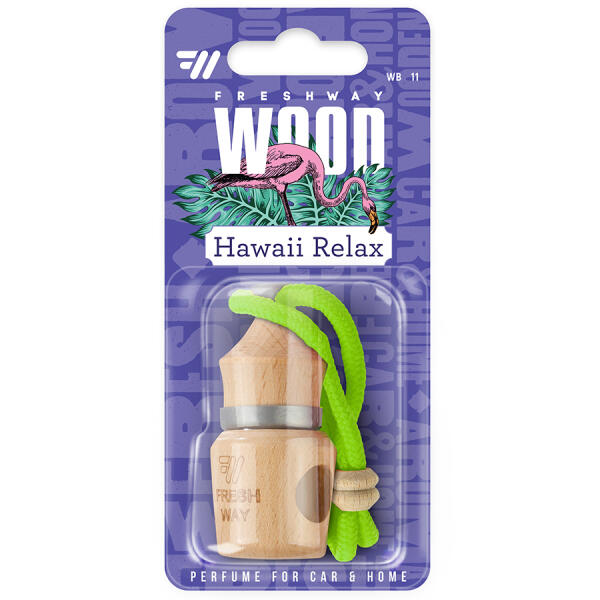 Ароматизатор для авто пробка "Wood Blister" Hawaii Relax (Відпочинок на Гаваях) 5мл FreshWay