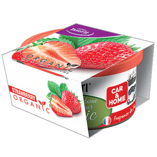 Ароматизатор для авто консерва "Organic" Strawberry (Полуниця) 42г Tasotti