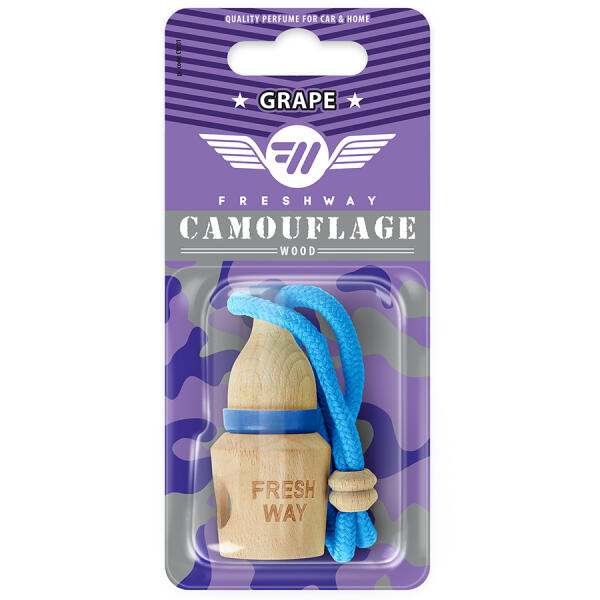 Ароматизатор для авто пробка "Camouflage Wood" Grape (Виноград) 5мл FreshWay