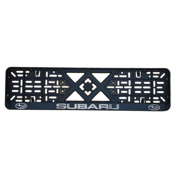 Рамка номерного знаку хром надпис Subaru пластик чорна 1шт