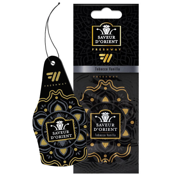 Ароматизатор для авто листочок "Saveur D'Orient" Tobacco Vanilla FreshWay