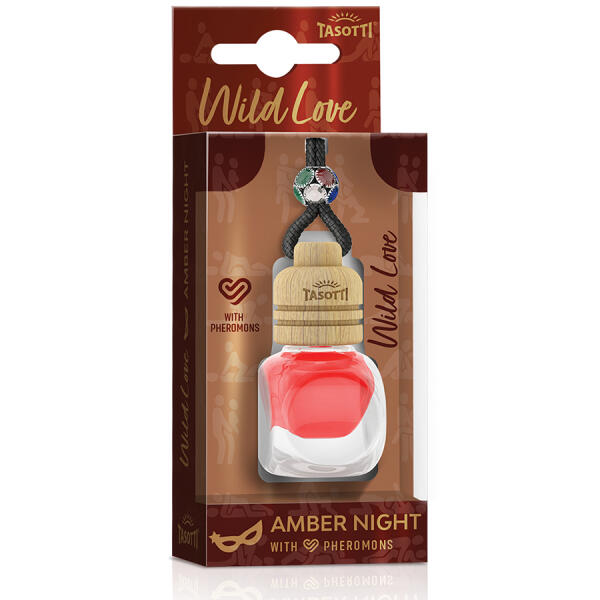 Ароматизатор для авто з феромонами пробка "Wild Love" Amber Night (Бурштинова ніч) 7мл Tasotti