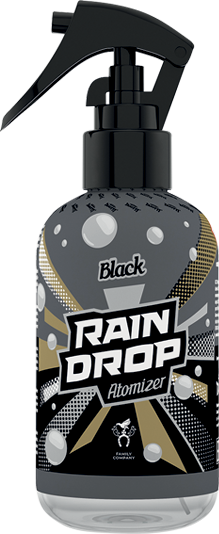 Ароматизатор для авто спрей "Rain Drop" Black (Чорний) 200мл Tasotti