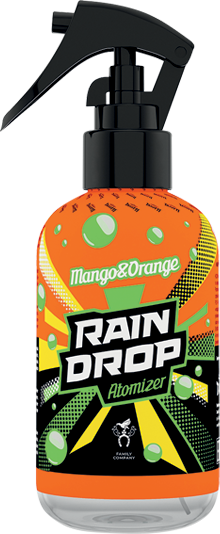 Ароматизатор для авто спрей "Rain Drop" Mango & Orange (Манго та апельсин) 200мл Tasotti